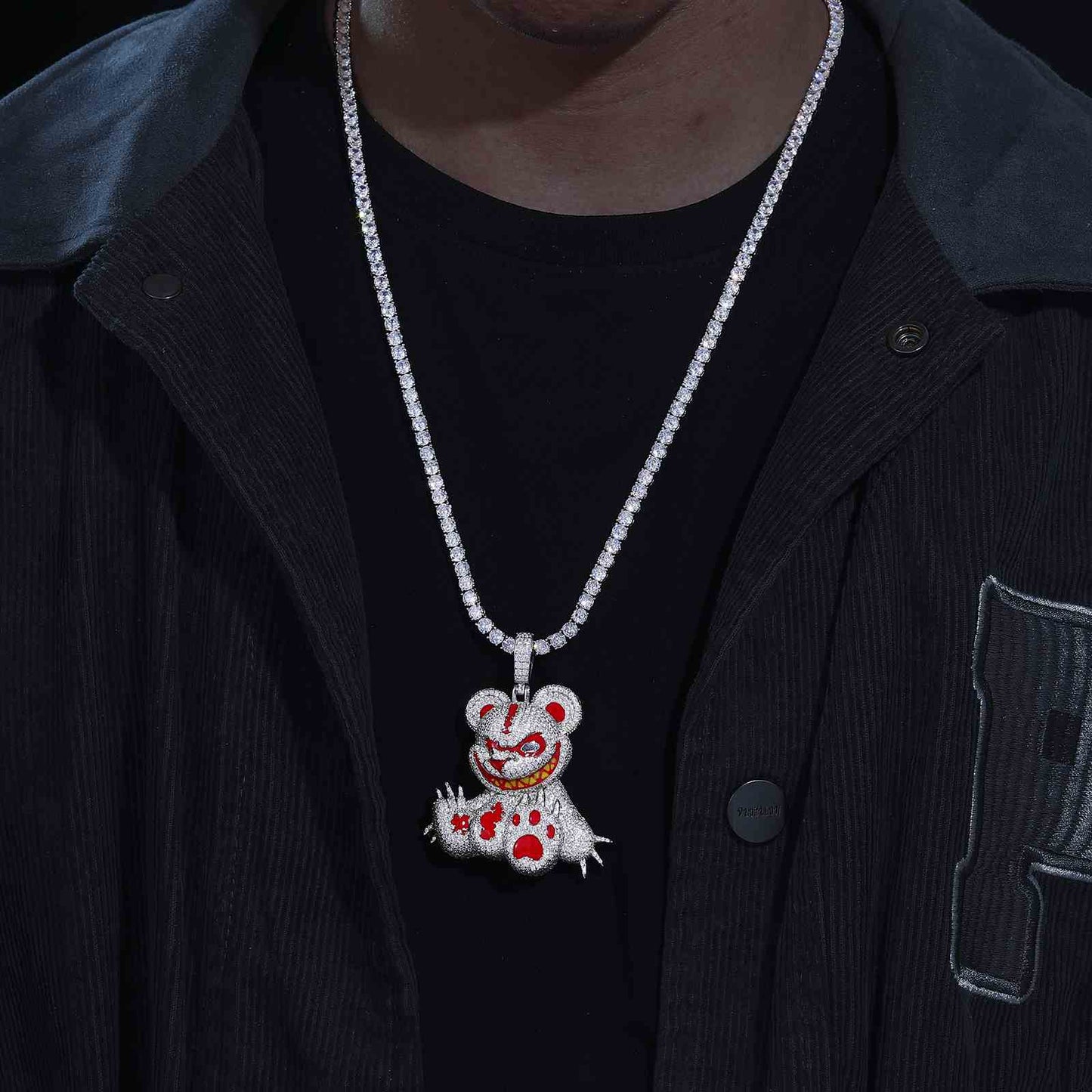 Diamlu Evil Teddy Bear Pendant