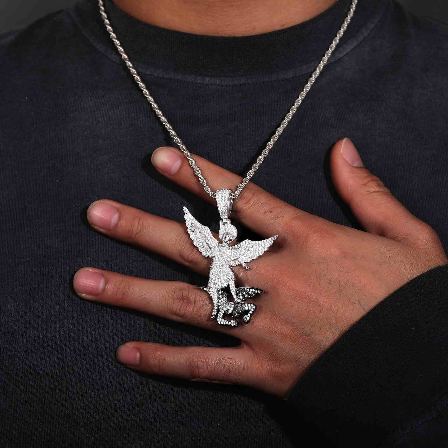Angle and Demon Pendant