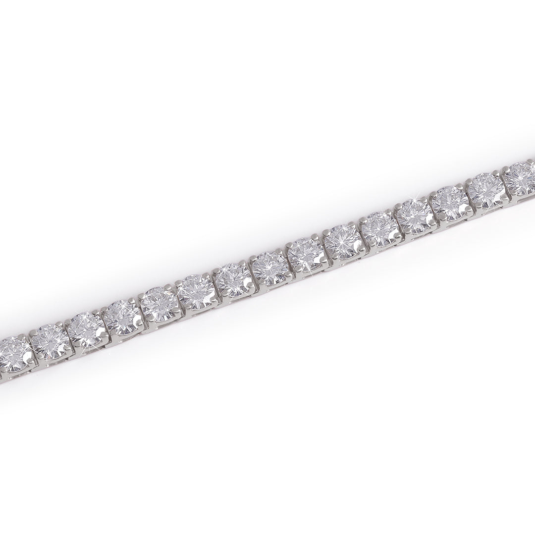 White Gold Round Diamond Tennis Bracelet-DX-BC-0100 S