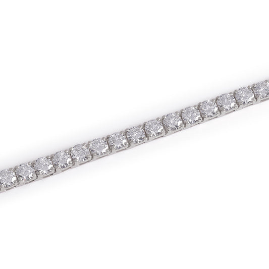 White Gold Round Diamond Tennis Bracelet-DX-BC-0100 S Diamlux