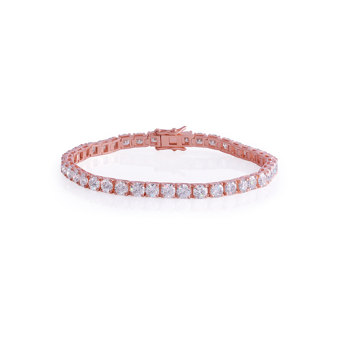 Rose Gold Slim Diamond Tennis Bracelet