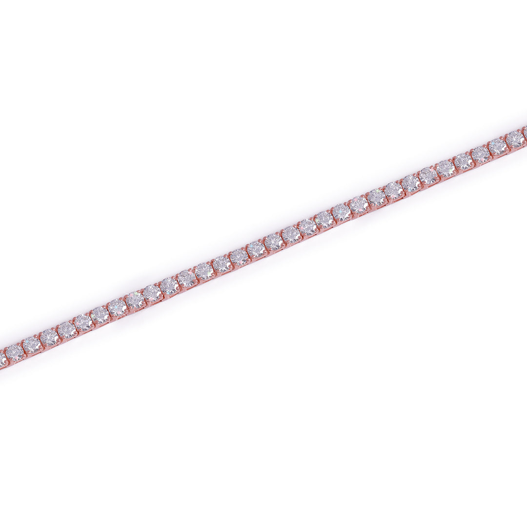 Rose Gold Slim Diamond Tennis Bracelet