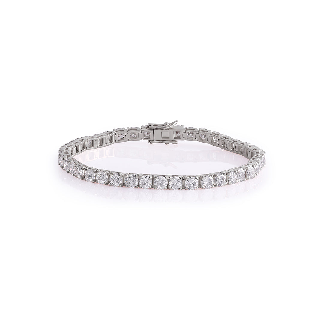 White Gold Diamond Tennis Bracelet-DX-BC-0101 S