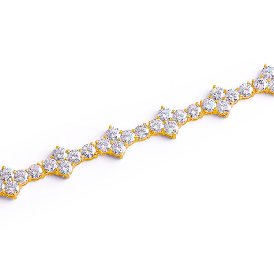 Gold Plated Royal Vintage Diamond Bracelet-DX-BC-0103 G Diamlux