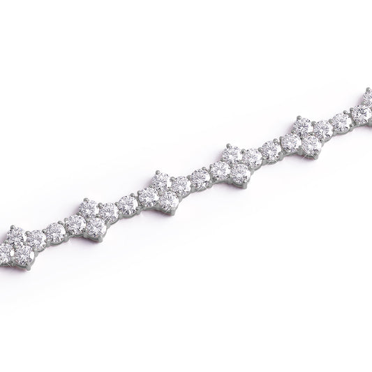 White Gold Vintage Style Diamond Tennis Bracelet-DX-BC-0103 S Diamlux