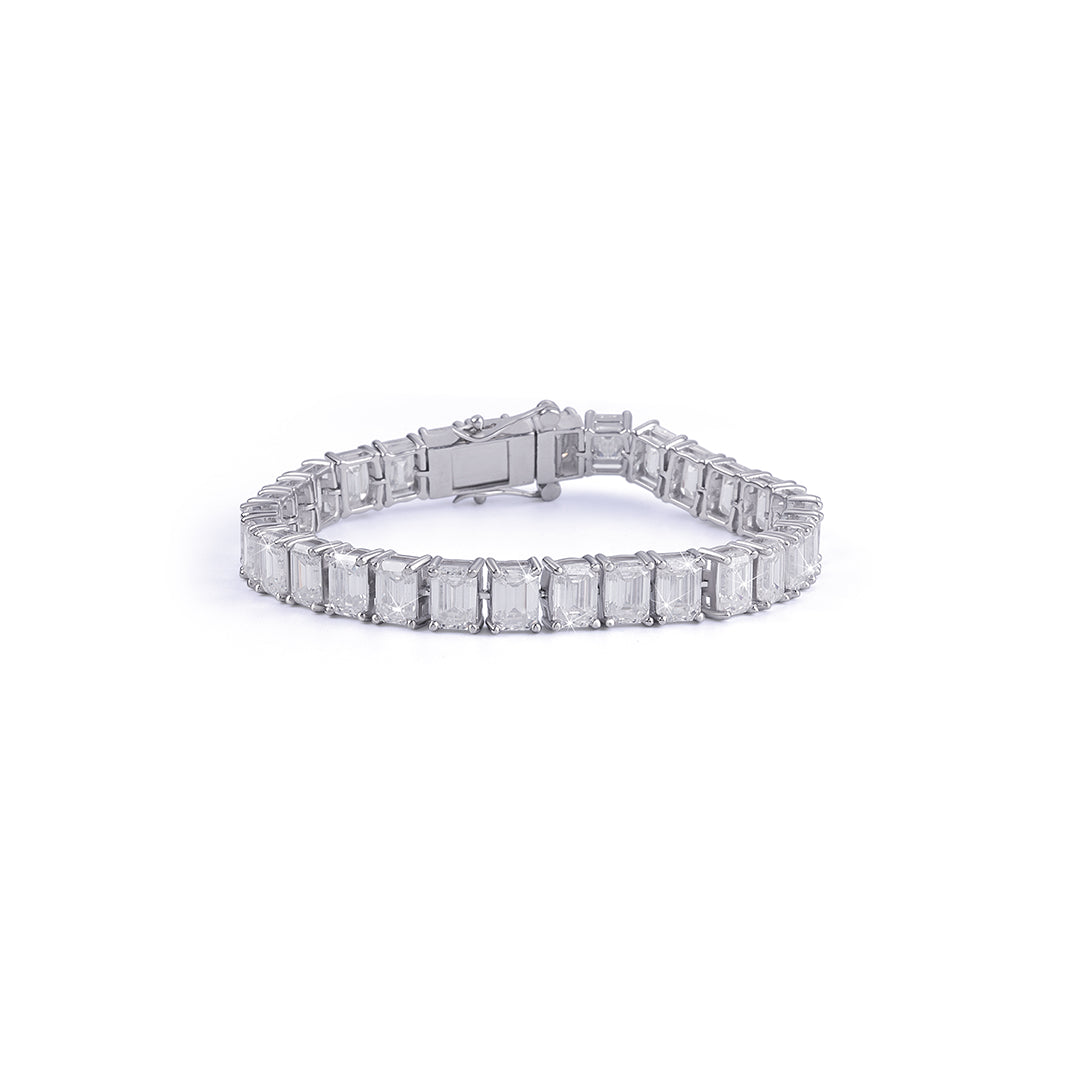 Emerald Cut Tennis Bracelet – Statement Elegance-DX-BC-0117