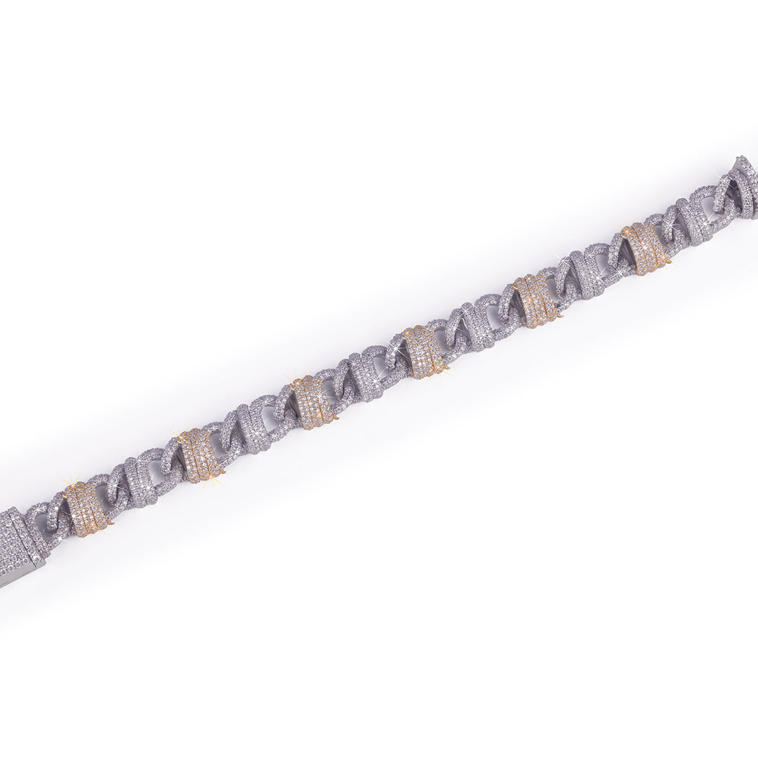 Diamlux White Gold infinity Bracelet