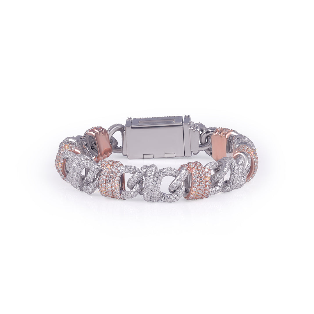 Diamlux White Gold infinity Bracelet