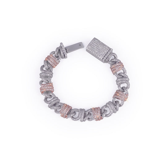 Diamlux White Gold infinity Bracelet