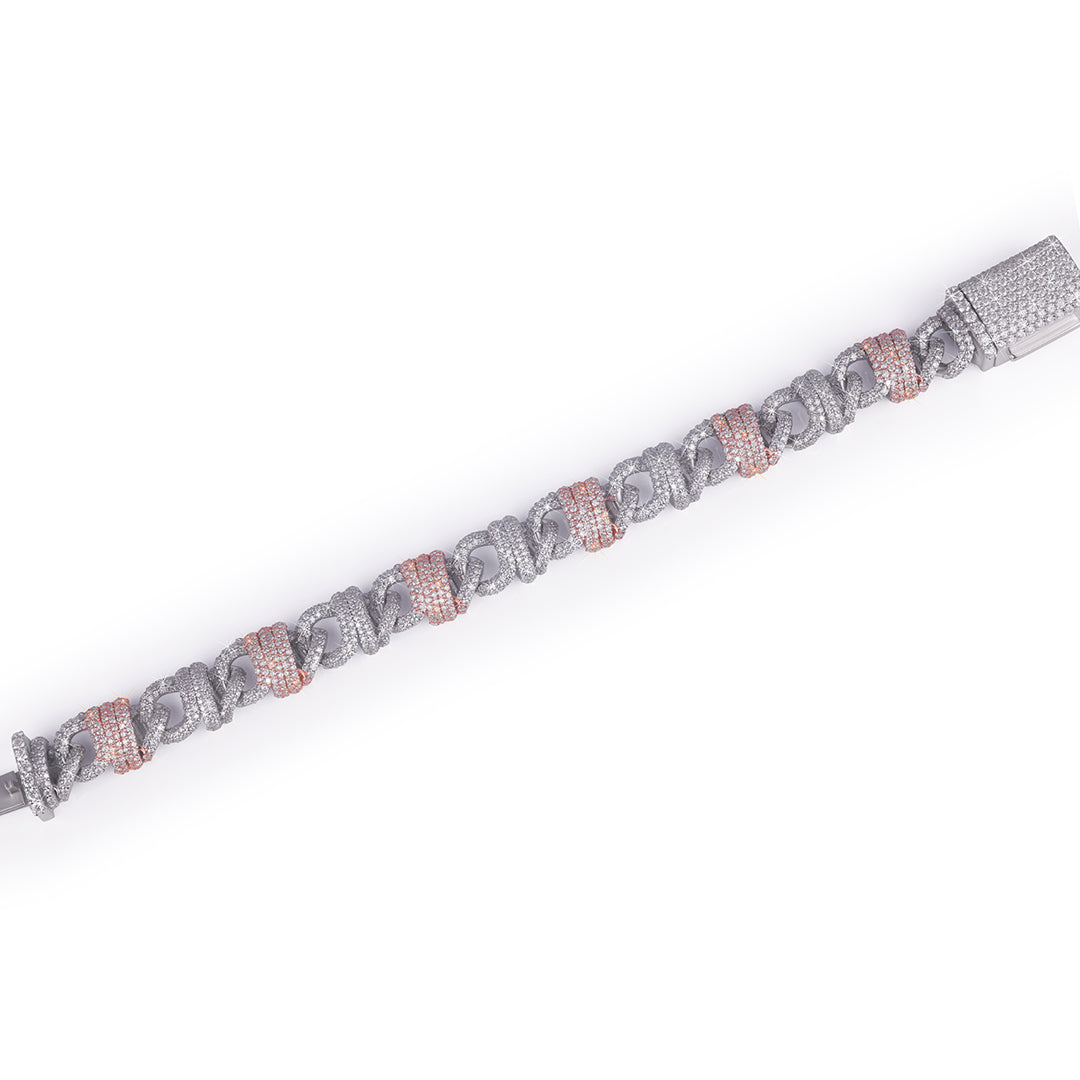 Diamlux White Gold infinity Bracelet