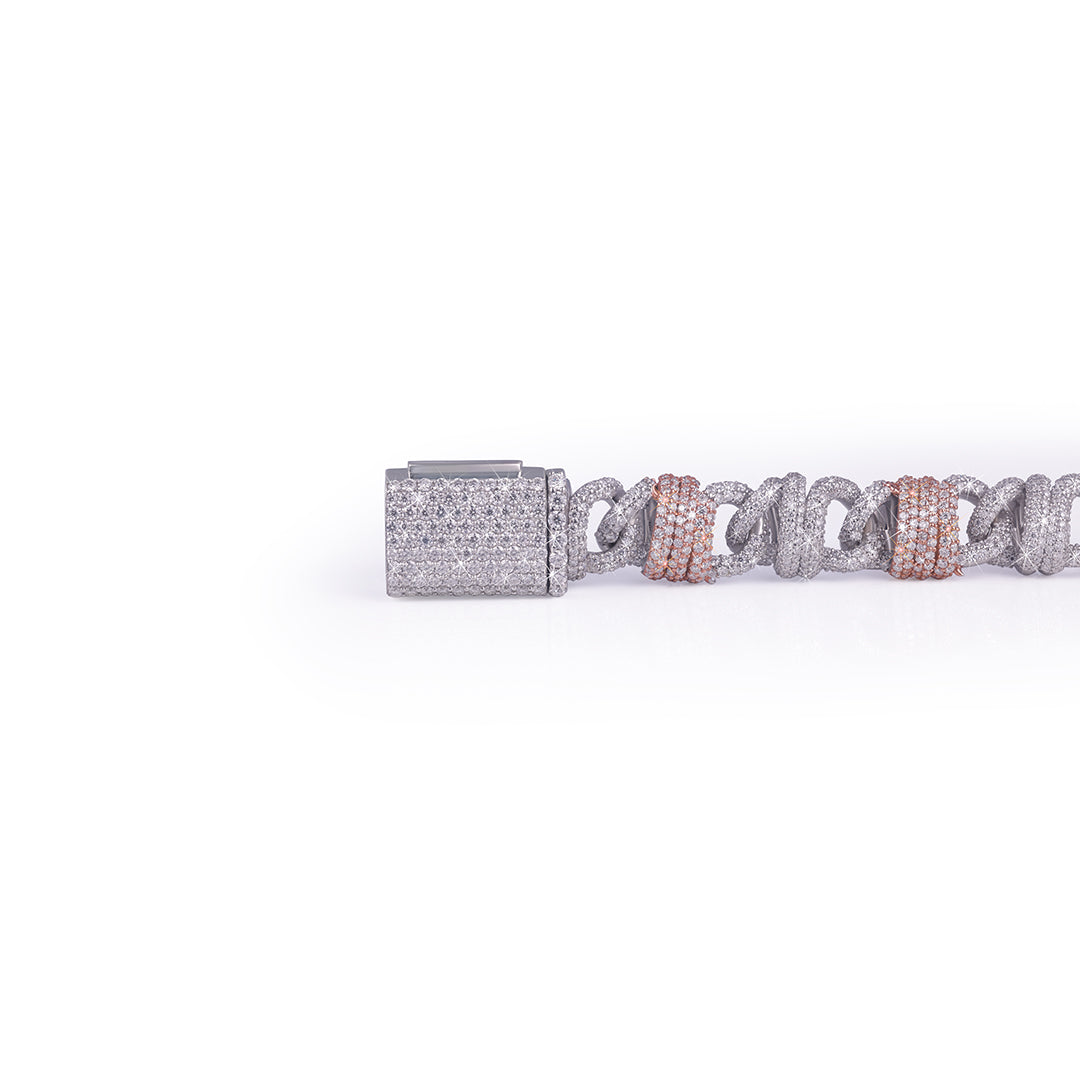 Diamlux White Gold infinity Bracelet