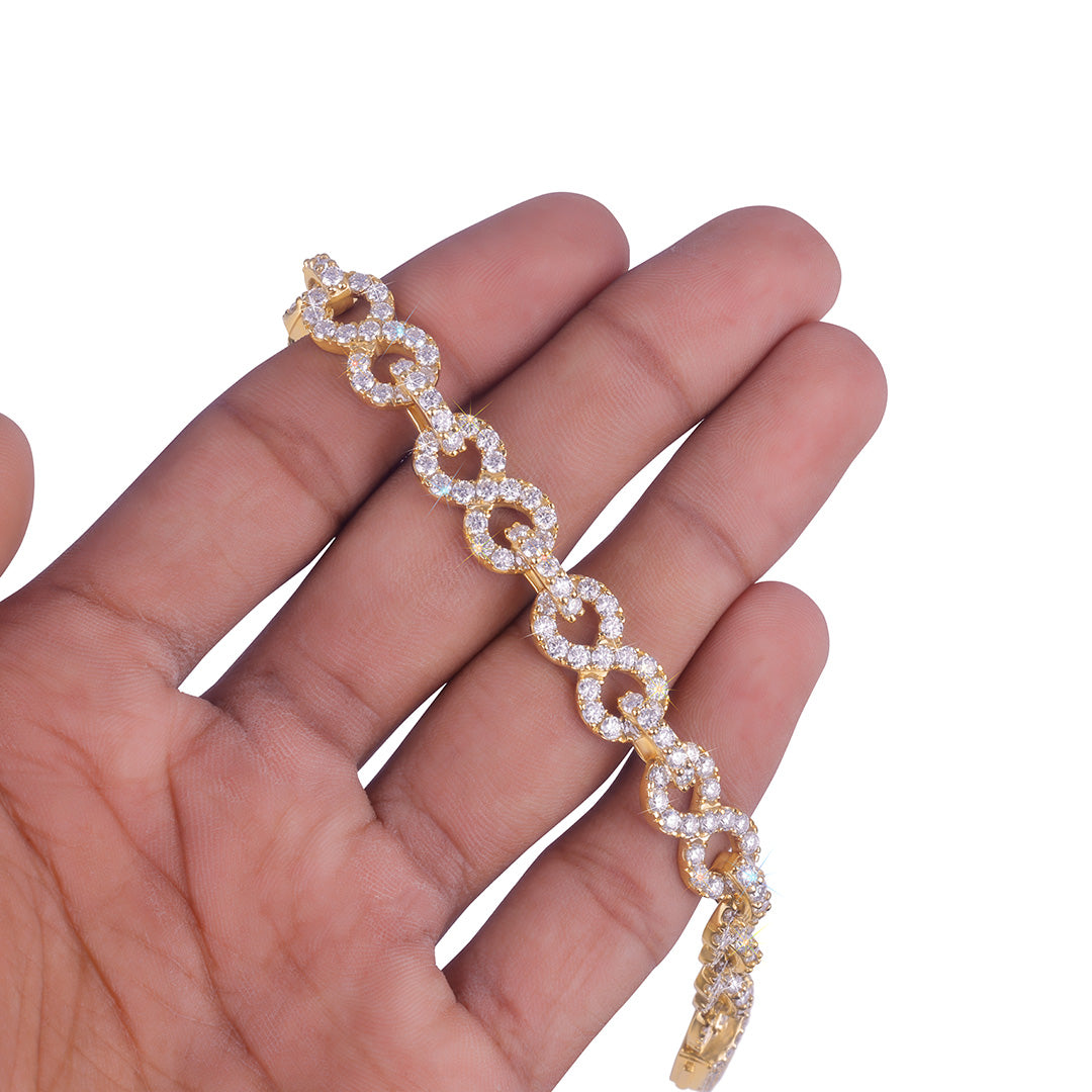 Diamlux White Gold infinity Bracelet
