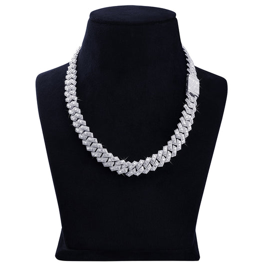 Iced Miami Cuban Link Chain – Baguette Stone Finish-DX-CN-0111 Diamlux