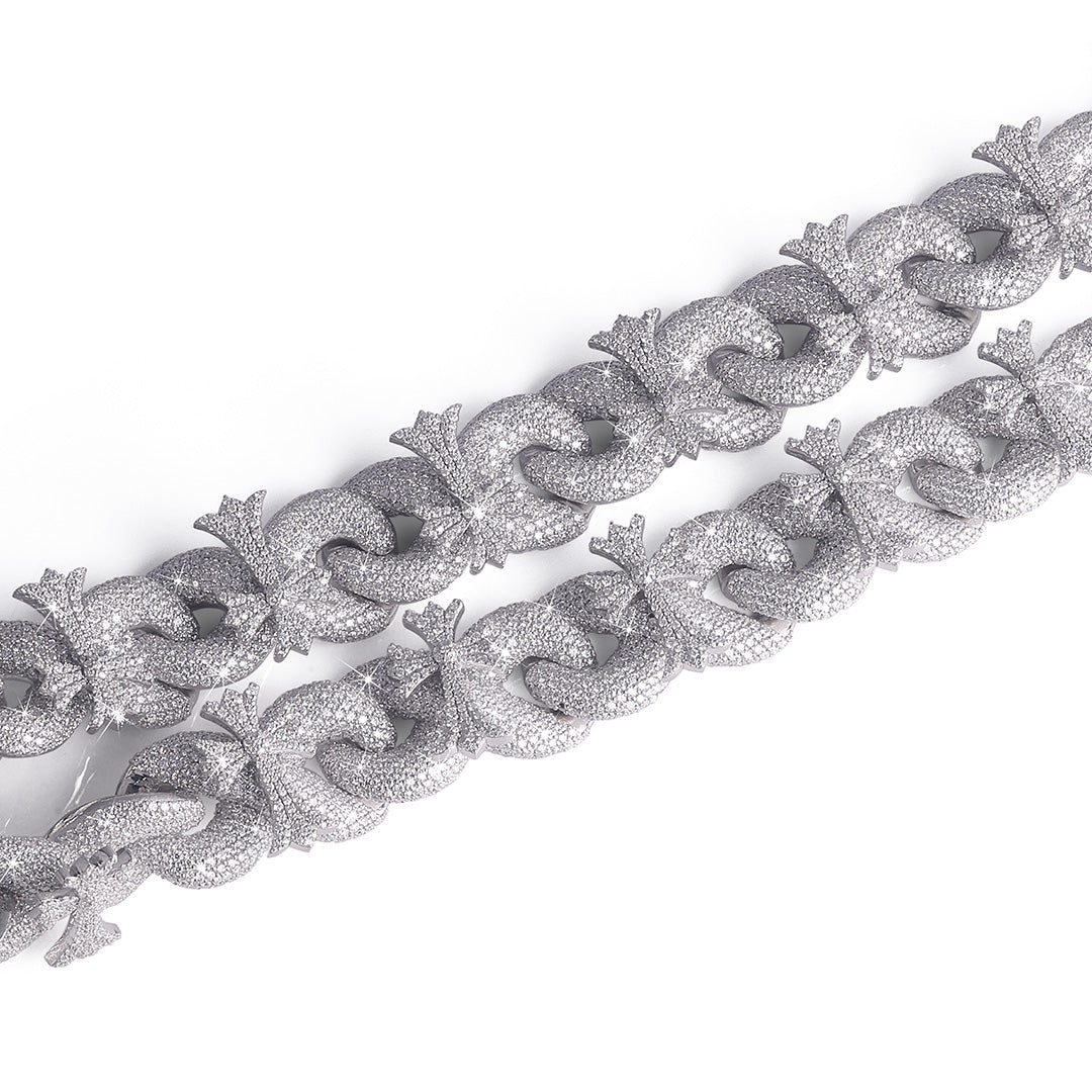 Premium Iced Crown Link Cuban Chain