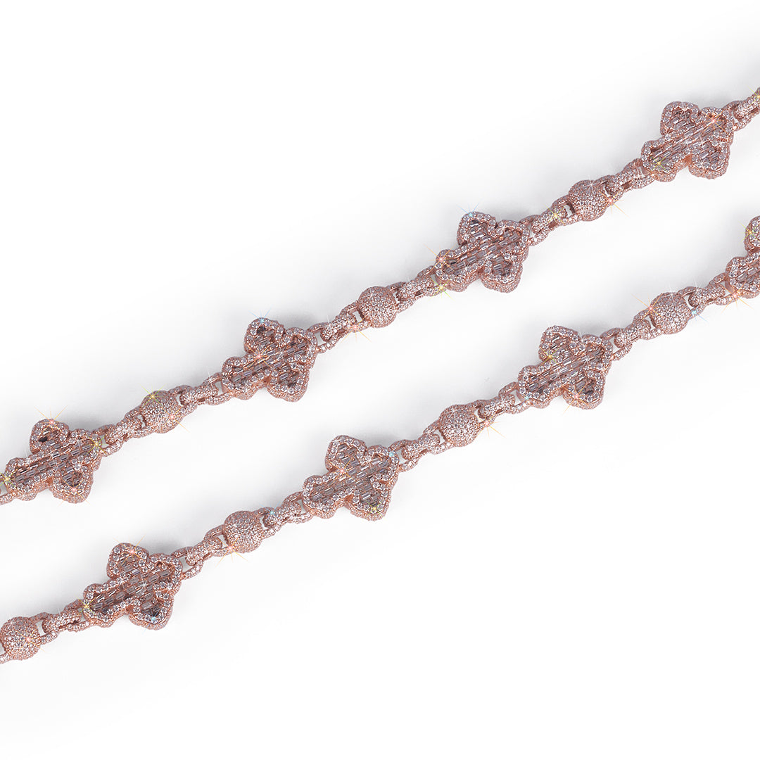 Rose Gold Clover-Link Diamond Chain