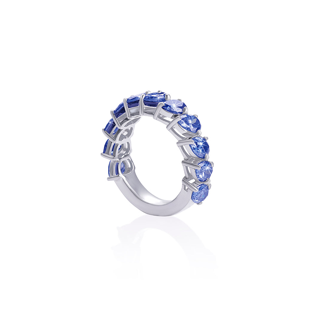 Royal Blue Sapphire Eternity Ring Diamlux