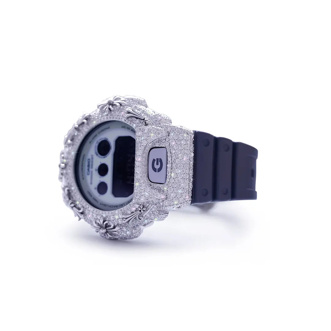 Custom G-Shock Watch with Handmade Diamond Detailing Diamlux