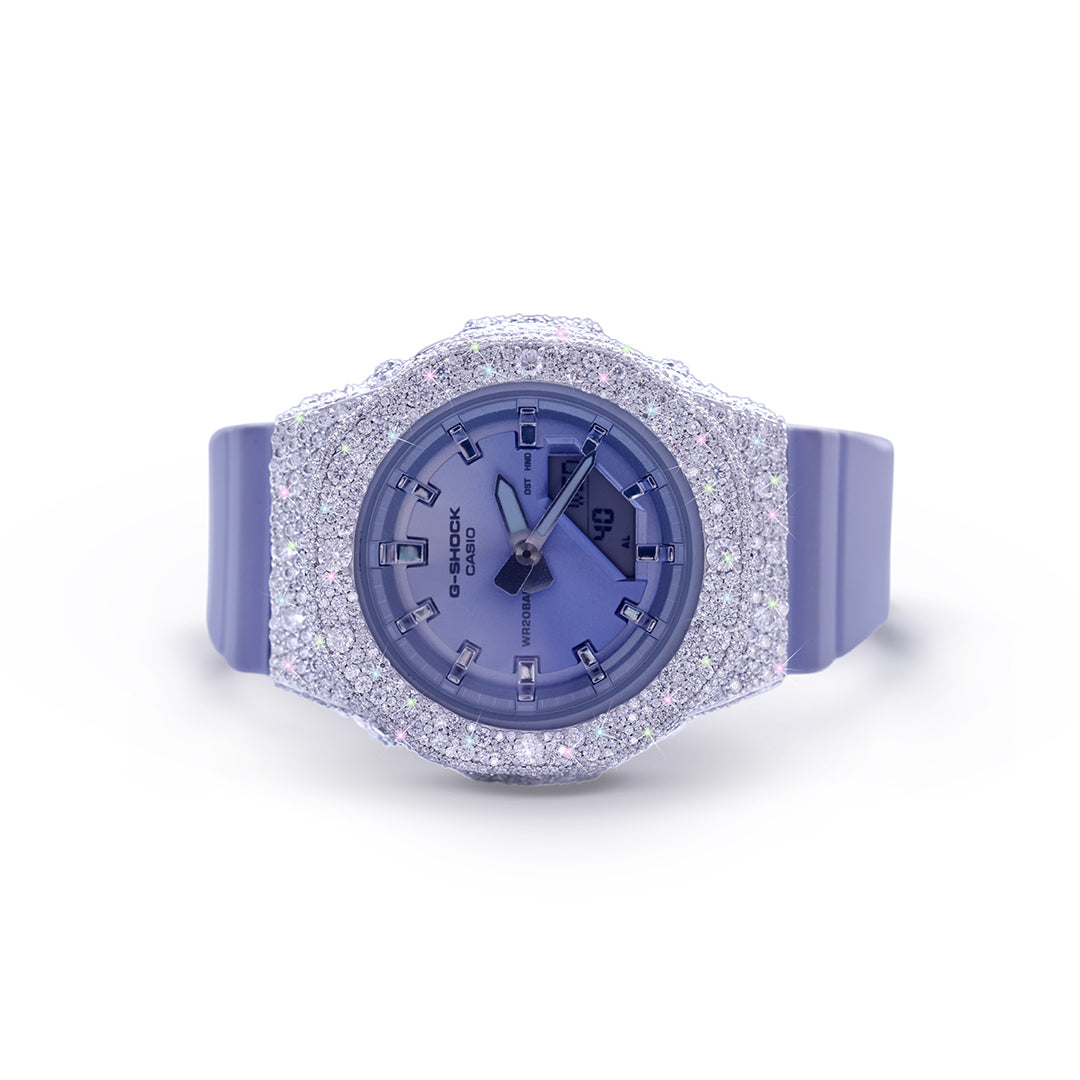 Purple Haze G-Shock – Lavender Strap with Frosted Diamond Bezel