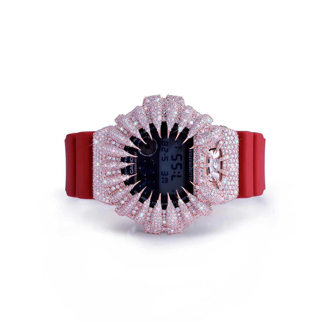 Red Ice G-Shock – Pink Frost Bezel with Crimson Strap