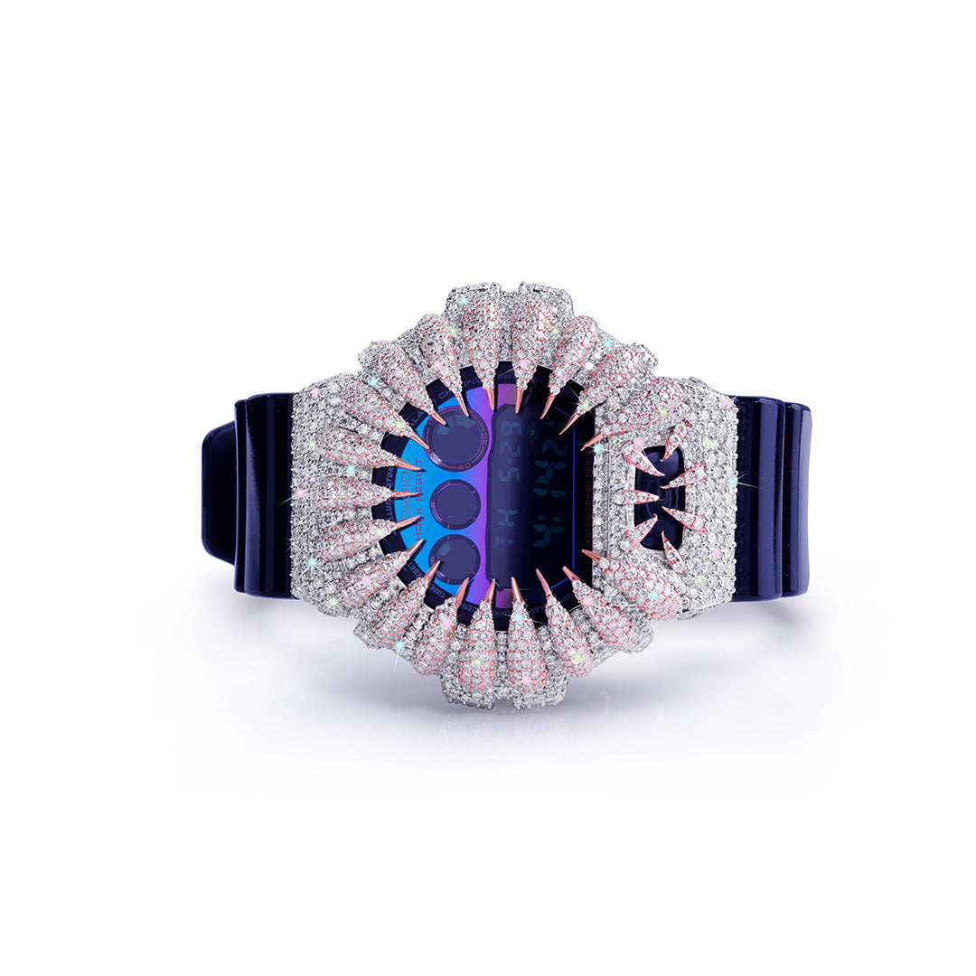 Blue Flame G-Shock – Violet Strap with Dual-Tone Frosted Bezel