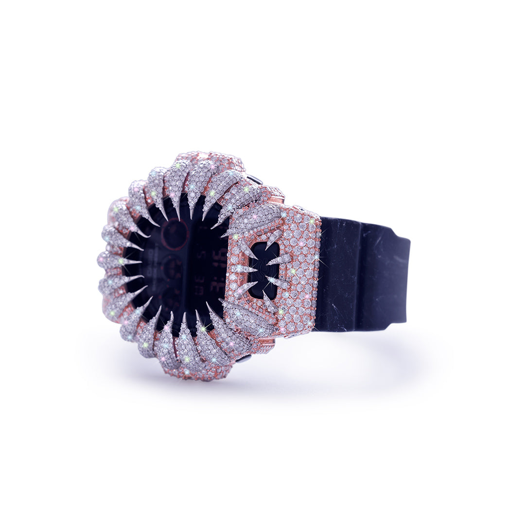 Rose Gold Claw Set G-Shock β Deep Navy Strap Diamlux