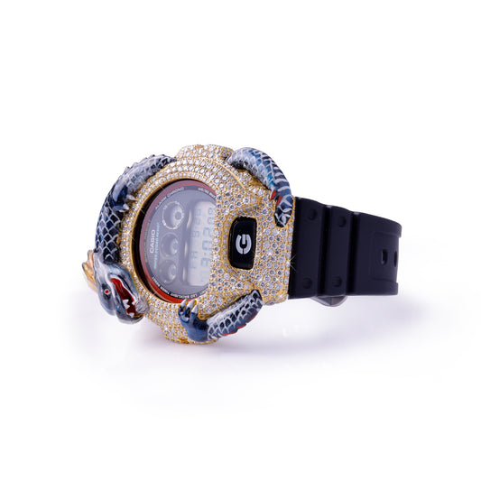 Dragon Bezzel With Natural Diamond -G-Shock-Yellow