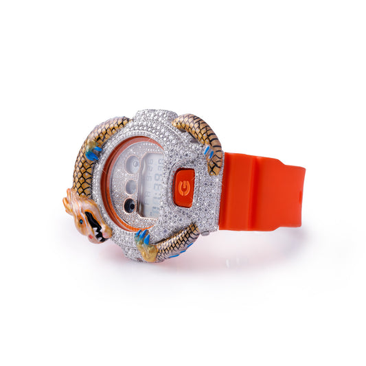 Dragon Bezzel With Natural Diamond -Dragon Orange Edition -G-Shock