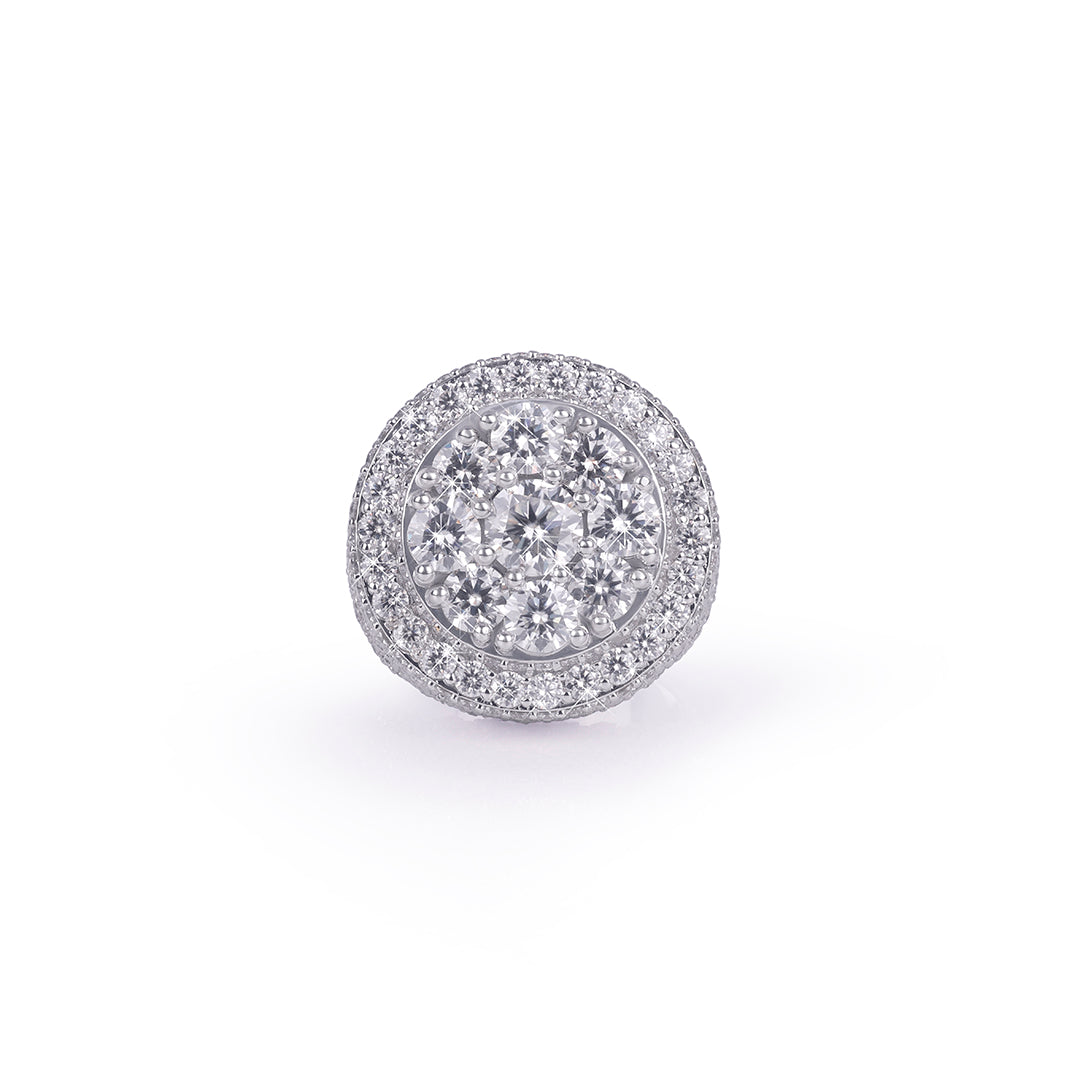 Brilliant Halo Cluster Diamond Ring