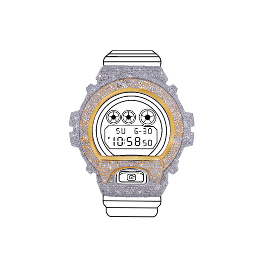 G-Shock Watch Bezel - VVS Moissanite Diamond Diamlux