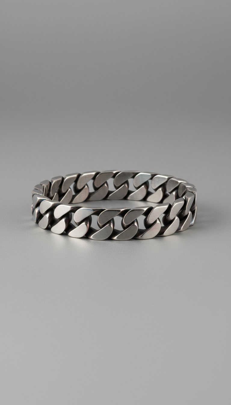 Chunky Silver Curb Bracelet Diamlux Fine Jewelry