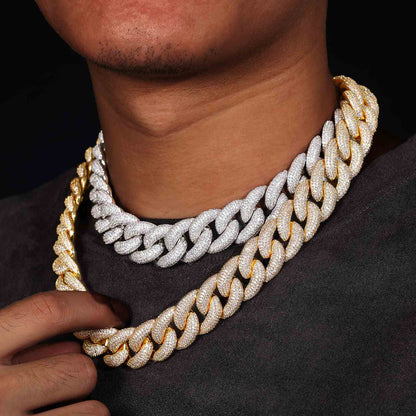 Fully Iced-out Bubble Cuban Chain With VVS Moissanite Diamond Diamlux