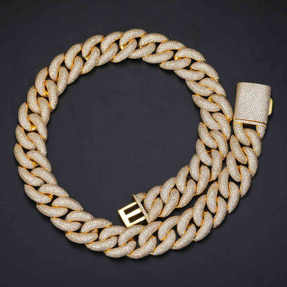 Fully Iced-out Bubble Cuban Chain With VVS Moissanite Diamond Diamlux