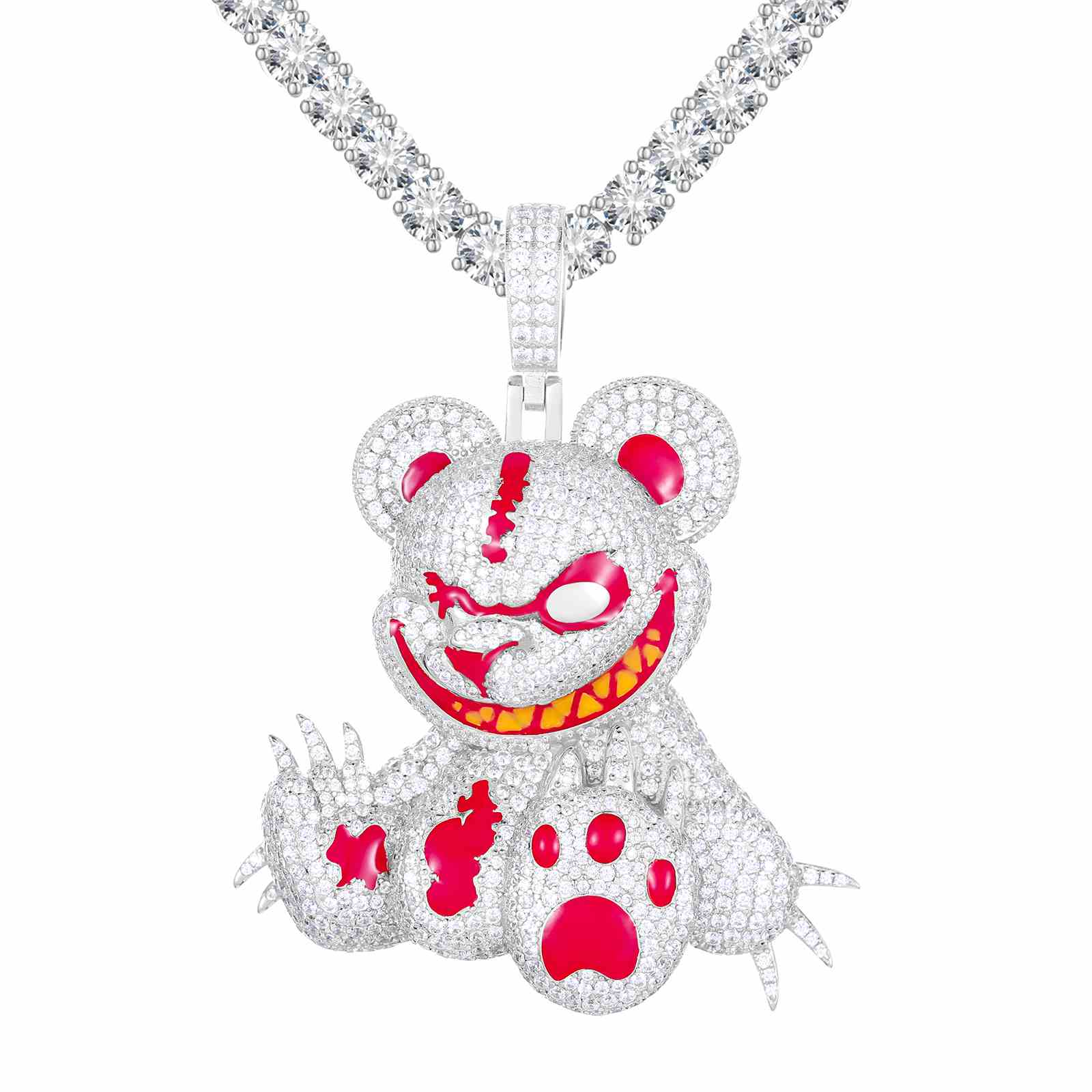 Diamlu Evil  Teddy Bear Pendant