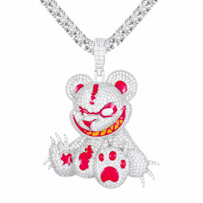 Diamlu Evil  Teddy Bear Pendant