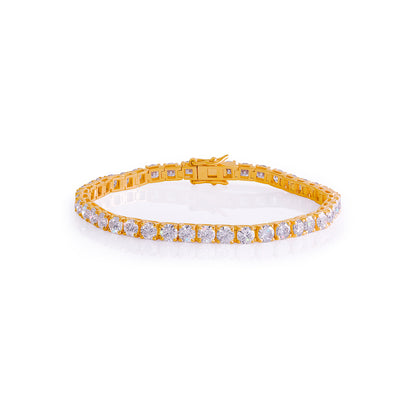 Gold Plated Slim Diamond Tennis Bracelet-DX-BC-0101 G