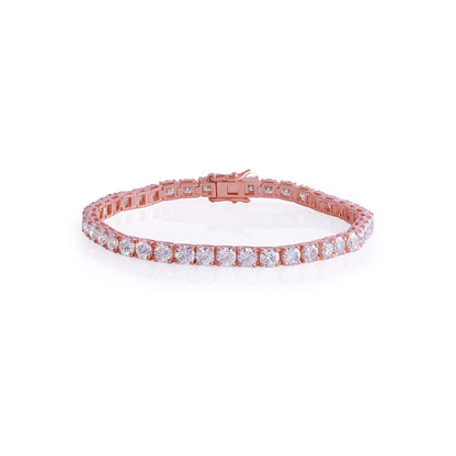Rose Gold Slim Diamond Tennis Bracelet