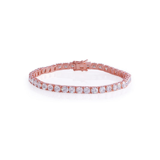 Rose Gold Slim Diamond Tennis Bracelet
