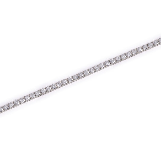 White Gold Diamond Tennis Bracelet-DX-BC-0101 S