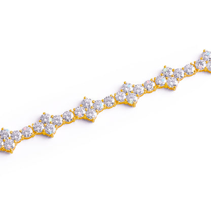 Gold Plated Royal Vintage Diamond Bracelet-DX-BC-0103 G