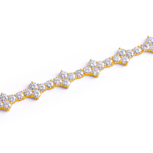 Gold Plated Royal Vintage Diamond Bracelet-DX-BC-0103 G