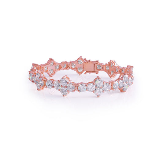Rose Gold Vintage-Inspired Diamond Bracelet-DX-BC-0103 R