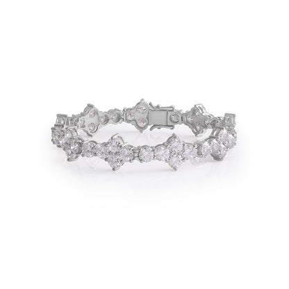 White Gold Vintage Style Diamond Tennis Bracelet-DX-BC-0103 S