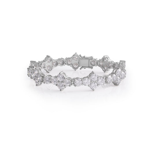 White Gold Vintage Style Diamond Tennis Bracelet-DX-BC-0103 S