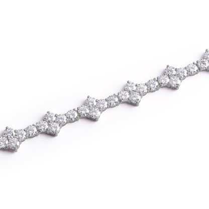 White Gold Vintage Style Diamond Tennis Bracelet-DX-BC-0103 S