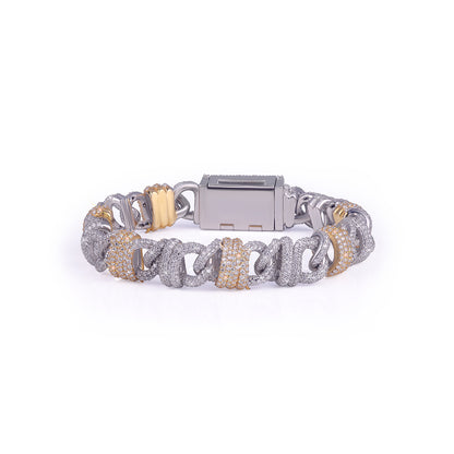 Diamlux White Gold infinity Bracelet
