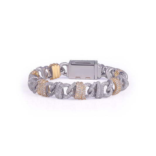 Diamlux White Gold infinity Bracelet