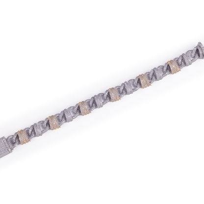Diamlux White Gold infinity Bracelet