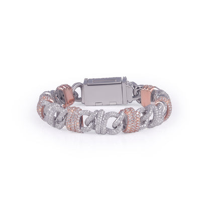 Diamlux White Gold infinity Bracelet
