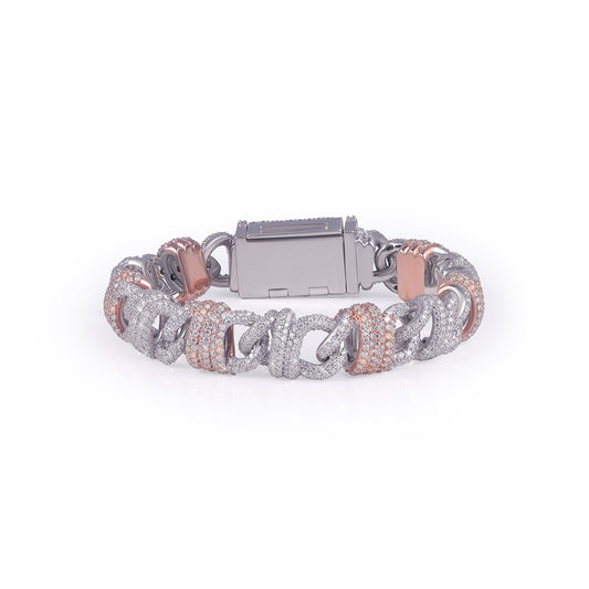 Diamlux White Gold infinity Bracelet