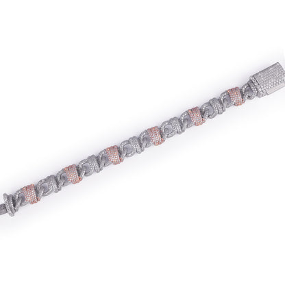 Diamlux White Gold infinity Bracelet